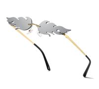 aisswzber Lunettes de soleil en forme de feu pour Halloween - Accessoires de vampire gothique