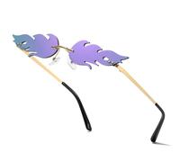 aisswzber Lunettes de soleil en forme de feu pour Halloween - Accessoires de vampire gothique