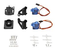 Aisuoka 1 Ensemble de Plate-Forme de Caméra Anti-Vibration à Double Essieu Servo Gimbal PTZ Pan/Tilt avec 2 Pièces 9G Servo Accessoires avec 2 Pièces 9G Servo pour Assemblage de Drone FPV
