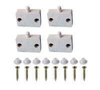 Aisuoka 4 PièCes SéRies Interrupteur de Porte D'Armoire Interrupteur de Lampe D'Armoire Tiroirs Ouverts sur la Porte FerméE Applicable à 12 V 24 V 110 V Blanc
