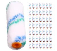 Aisuoka 50PCS 4 Pouces 100mm Ensemble Professionnel de Rouleau de Peinture Murale Mini Rouleau de Peinture Revêtement de Rouleau de Peinture pour Bordure de Peinture Rouleau de Peinture pour Mur