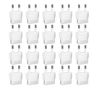 Aisuoka Adaptateur de Prise Blanc 20 Pièces Adaptateur de Prise US Vers Europe, Adaptateur de Prise de Voyage Européen de Type C, Convertisseur de Puissance Europe Prise Ue