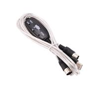 Aisuoka Convertisseur de Câble USB vers Midi 5 Broches 2 en 1 vers Édition de Sortie Audio Pc pour Instruments de Musique Électroniques Piano