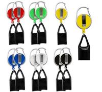 Aisuoka Ensemble de 12 Porte-Briquets Rétractables avec Porte-Clés, Plusieurs Couleurs, avec Clip, Housse Classique pour Briquet.