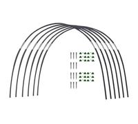 Aisuoka Ensemble de Cerceaux de Serre de Jardin, Ensemble de Poteaux en Fibre Pliants de Jardinage, Support de Tunnel de Plantation de Serre en Arc