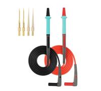 Aisuoka Ensemble de Cordons de Test en Silicone pour Stylo Multimètre en Acier Inoxydable, Sonde Plaquée Or Remplaçable de 0,1 mm pour Multimètre Numérique