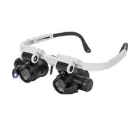 Aisuoka Loupe avec Lumière 2Led 8X/15X/23X Loupes Télescopiques Lunettes pour Outil de Réparation de Montre de Soudage Électronique