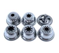 Aisuoka Moule à Nozzle Creux en Acier Inoxydable Solide pour Machine à Churros 5 Moules/Ensemble Diamètre Extérieur 53 mm Churrera
