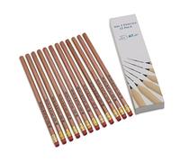 AIT Art Lot de 12 crayons en bois non taillés, n°2 HB sans plomb, gommes sans latex, fabriqués aux États-Unis pour gérer n'importe quelle tâche d'écriture avec facilité