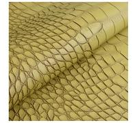 AITAF Tissu Simili Cuir Noir Au Metre Faux Cuir Simili Cuir Crocodile Imitation Cuir d'or Tissu D'ameublement Vintage Feuille De Cuir De Bricolage Largeur Fixe Imperméable (Color : Green)