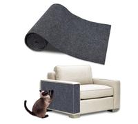 Aitakatta Tapis griffoir pour chat accessoire avec autocollant, 198,1 x 40,9 cm, tapis de protection anti-rayures pour canapé et mur, clous inclus pour canapé (gris, 40200)