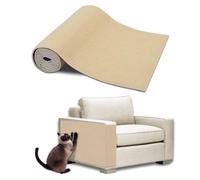 Aitakatta Tapis griffoir pour chat, Accessoire Chat avec autocollant, 99,1 x 30 cm, protection anti-rayures pour meubles et canapé, clous inclus pour canapé (kaki, 30100)