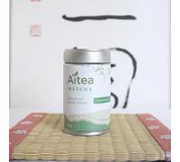 Aitea - Matcha cérémonial 30g, Marque franco-japonaise, thé vert recolté à la main dans les montagnes de Kagoshima, doux, sans amertume, Japon [Qualité excellence] (80g)