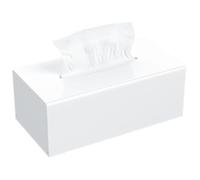 AITEE Boîte à mouchoirs en acrylique : 25 × 13 × 9 cm Boîte à mouchoirs blanche avec couvercle magnétique pour salle à manger salle de bain chambre bureau table basse voiture