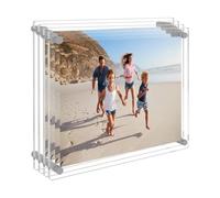 AITEE Lot de 4 cadres photo modernes en acrylique transparent à suspendre pour photo, diplôme, diplôme, certificat, art, mariage, galerie d'affichage, double panneau