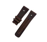 AITEKODVG 28 mm Classical Greatin Leather Watch Band avec rivet pour sept bracelets de montre Black Brown Brown Bracelet (couleur: gris noir, taille: 28 mm)