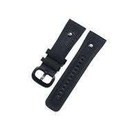 AITEKODVG 28 mm Classical Greatin Leather Watch Band avec rivet pour sept bracelets de montre Black Brown Brown Bracelet (couleur: gris noir, taille: 28 mm)