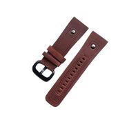 AITEKODVG 28 mm Classical Greatin Leather Watch Band avec rivet pour sept bracelets de montre Black Brown Brown Bracelet (couleur: gris noir, taille: 28 mm)