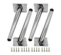 AITEKODVG 4 Pack Metal Sofa Mots OBLIQUES CONCUNATION CONICAL PEET Pied PIEUX DE Remplacement DIY pour Le CAPPEUR Couch Chaise Chaise POTTOMME Bureau 10 CM / 3,94 Pouces en Argent Finish