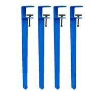AITEKODVG 4PCS Metal Table Clamp Mots, Ligne de Table Basse, Pied de Salle à Manger en F pour Console de Meubles de Bricolage, Pas de Coup de Poing requis de 4 Jambes (40 cm / 15,7 Pouces, Bleu)