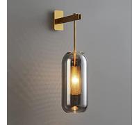 AITEKODVG Applique Murale Moderne Applique Murale En Métal Abat-Jour En Verre Éclairage Industriel Pour Chambre Salon Chevet Couloir Restaurant Escalier Lampe De Chevet,A