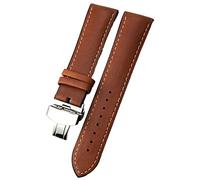 AITEKODVG Bandonnées de montre en cuir 21 mm 22 mm 22 mm Brands de montre brun noir pour pour Omega Seamaster 300 pour Hamilton pour pour IWC pour le bracelet tissot