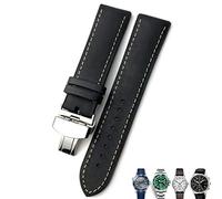AITEKODVG Bandonnées de montre en cuir 21 mm 22 mm 22 mm Brands de montre brun noir pour pour Omega Seamaster 300 pour Hamilton pour pour IWC pour le bracelet tissot