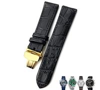 AITEKODVG Bandonnées de montre en cuir 21 mm 22 mm 22 mm Brands de montre brun noir pour pour Omega Seamaster 300 pour Hamilton pour pour IWC pour le bracelet tissot