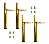 AITEKODVG Black/Gold/Silver Meubles Mots de Table en métal Pignes pour canapés bricolages Tables Basses armoires de Remplacement Meubles Pieds (4 PCS) Comprend des vis idéales pour Les Tables de