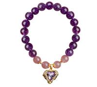 AITEKODVG Bracelet d'améthyste - Bracelet naturel de 8 mm à 8 mm Chakra Crystal Energy Charm pour les femmes - Amythestyst Protection Healing Jewelry (6,5 '' ') Cadeaux de vacances pour elle