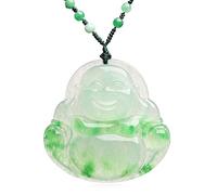 AITEKODVG Green Green Jade Maitreya Bouddha Pendant Natural Chine