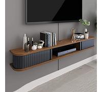 AITEKODVG Meuble TV à Suspendre au Mur, étagère Flottante, Console de Divertissement Murale, étagère de Jeu, composant, étagère, Support pour salon/noyer/100 cm