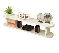 AITEKODVG Meuble TV Meuble TV Flottant Mural Meuble TV Support de Rangement de Divertissement multimédia à Domicile Support de Rangement de Fond Mural pour boîte de câble Satellite DVD/C/120Cm