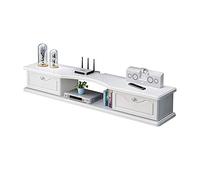 AITEKODVG Meuble TV Meuble TV Unités Murales pour Salon Décodeur Mural Rack Meuble TV Cloison Flottante/Blanc/120X24X18Cm