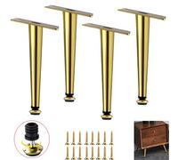 AITEKODVG Meubles Coniques dorés Pieds Pieds 4 Mots métalliques pour Le canapé à Hauteur réglable Armoire TV Cabinet Oblique de Conception 50,5 cm