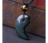 AITEKODVG Natural Obsidian Crystal Gems Stone Shinto Magatama Amulet Pendant Men Femmes Bijoux de mode de mode