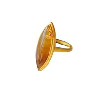 AITEKODVG S925 argent avec anneau d'œil de cheval jaune Jade naturel 1