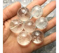 Aitelei Lot de 2 faite à la main Boule de cristal Naturel à la main masseur boules en cristal de guérison Chakra Reiki Boule minéraux Sphère Feng Shui Boule pour décoration de la maison, Cristal blanc