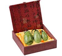 AITELEI Yoni Egg Vert Jade Cristal Pierres Précieuses Jade Eggs Boules pour Femmes Kegel Exercice Serrage Muscle Vaginal Santé Corps Massage avec Boîte-Cadeau