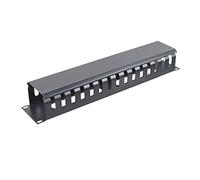 Aiten Data Organisateur de câbles 2U métallique avec Couvercle pour Armoire Rack 19". Dimensions : 480 x 68 mm