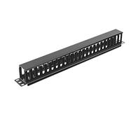 Aiten Data Organisateur de câbles pour Armoire Rack 19" Taille 1U en Plastique avec Couvercle Dimensions 480 x 60 mm