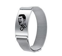 AITENME CR7 Bracelet pour Homme Cristiano Ronaldo FootballStar Design en Acier Inoxydable Bracelet Personnalisé Réglable Homme Bijoux Meilleur Cadeau pour les Fans de Football