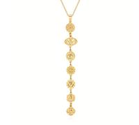 AITENME Pendentif long 7 chakras collier femmes yoga accessoires de mode réglable esprit cadeau bijoux bijoux en forme de Y fête dansante, Silber Symbol, Acier inoxydable, Pas de gemme