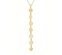 AITENME Pendentif long 7 chakras collier femmes yoga accessoires de mode réglable esprit cadeau bijoux bijoux en forme de Y fête dansante, Silber Symbol, Acier inoxydable, Pas de gemme