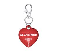 AITENME Porte-clés médical ID d'alerte médicale pour homme et femme Rouge Sirène d'urgence Amour Mode médicale Charme Accessoires Cadeaux, Alzheimer, mm
