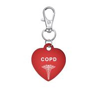 AITENME Porte-clés médical ID d'alerte médicale pour homme et femme Rouge Sirène d'urgence Amour Mode médicale Charme Accessoires Cadeaux, Copd, mm
