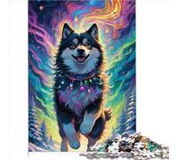 AITEXI Puzzle 1000 Pièces Chien de Laponie Finlandais pour Adultes et Enfants, Puzzle en Bois Rectangulaire 50x75cm, Cadeaux Uniques d'Anniversaire et de Noël, 1000 Pièces (50 x 75 cm)