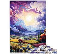 AITEXI Puzzle Artistique Paysage 1000 Pièces en Bois Jouets Puzzles Jeux éducatifs Puzzles Anti-Stress 50x75 cm
