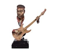 aitian American Country Musical Note Musique Personnage Sculpture Musique Personnage Art Sculpture Bande Statue Résine Artisanat Café Bar KTV Décoration Accessoires, Sculptures Décoratives Sur Le Comp