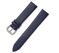 AITIHYA Bracelet de montre en cuir 8-22mm., Bleu foncé, 15mm